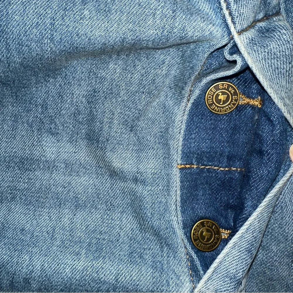 NWT Sandrine Rose x Free People Denim Overalls Size Medium‎ Green Bungie